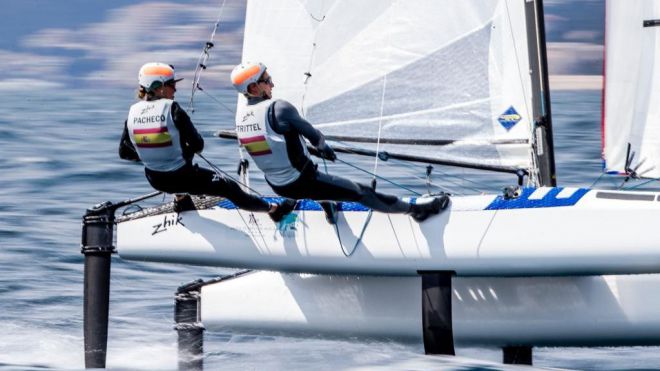Equipos de vela de 26 países preparan los Olímpicos de Tokio en Playa Blanca