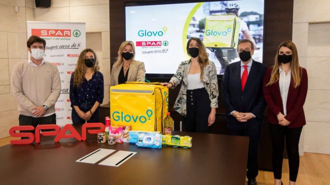 Spar Gran Canaria establece una alianza estratégica con Glovo para la venta online