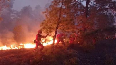 Extinguen el fuego que entró en el Parque Nacional del Teide y se reincorporan los medios aéreos
