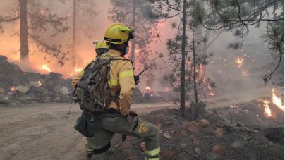 El perímetro y la superficie del incendio permanecen estables y se trabaja en su consolidación