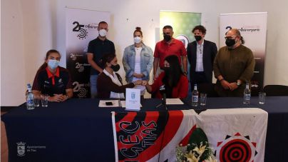 Magec Tías y la Fundación Martínez Hermanos sellan en Tías un convenio de becas deportivas para jóvenes africanas