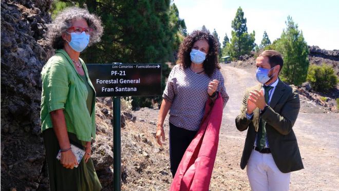 El Cabildo rinde homenaje a Francisco Santana otorgando su nombre a una pista forestal