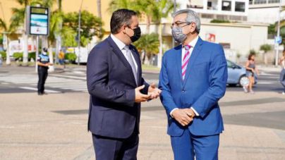 Mena celebra el compromiso de Rodríguez en el apoyo al puerto de Los Cristianos