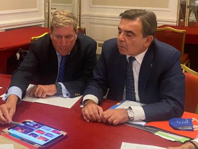 Mato se reúne con el vicepresidente de la Comisión Europea para canalizar acciones de la UE tras la erupción volcánica