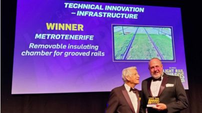 El tranvía de Tenerife recibe el premio a la Innovación Técnica del Año en los Global Light Rail Awards