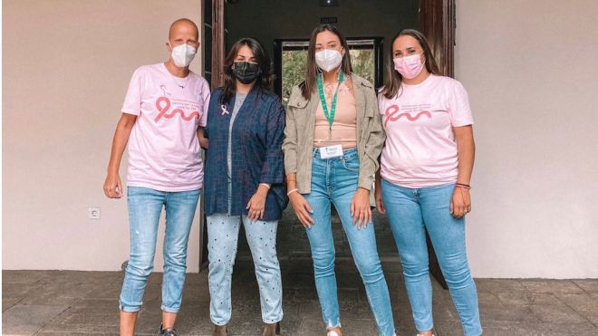 Día del Cáncer de mama en La Palma marcado por el volcán