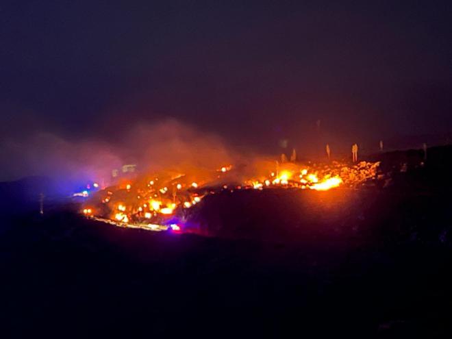 Controlado el incendio declarado en La Dehesa, Vallehermoso