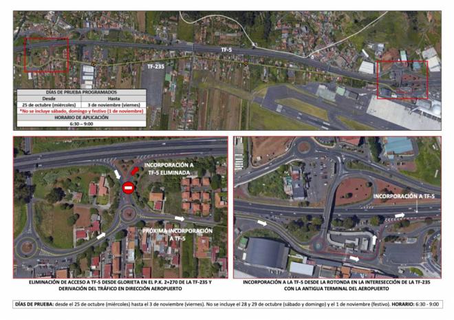 El Cabildo modifica el acceso a la TF-5 desde Guamasa