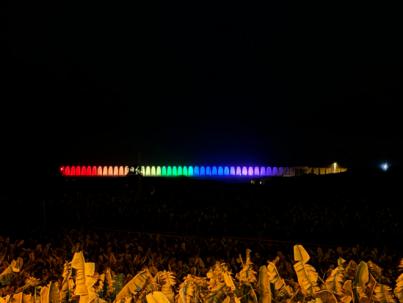 El Love Festival recupera la iluminación de los arcos del Puerto de Tazacorte con la bandera LGTBIQ+
