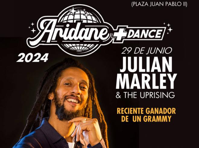 Julian Marley, reciente ganador de un Grammy, actuará en 'Aridane+Dance'