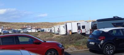 Invasión de campistas en Arico en Semana Santa