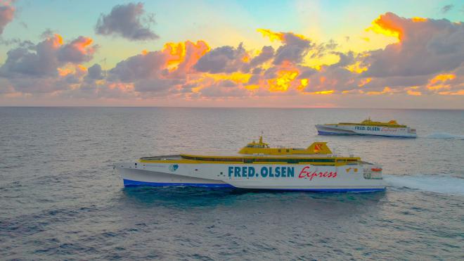 Más de un millón de pasajeros han escogido la Ruta Trimarán de Fred. Olsen Express en su primer año