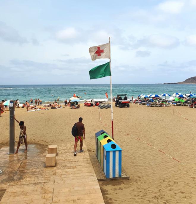 La Playa de Las Canteras iza la bandera verde