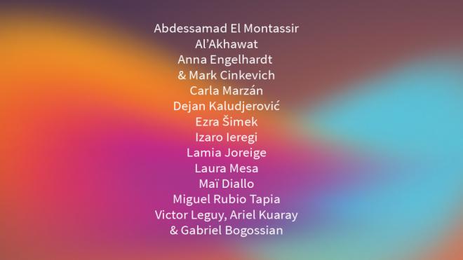Artistas que conformarán la Bienal Contemporánea TEA 2024
