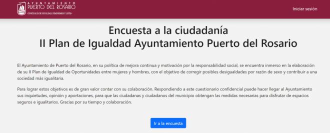 Puerto del Rosario invita a participar en una encuesta que permita realizar un diagnóstico para la elaboración del II Plan de Igualdad