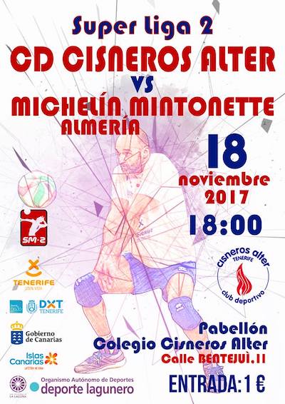 CD Cisneros Alter se enfrenta al Michelín Mintonette de Almería de la Superliga 2 masculina