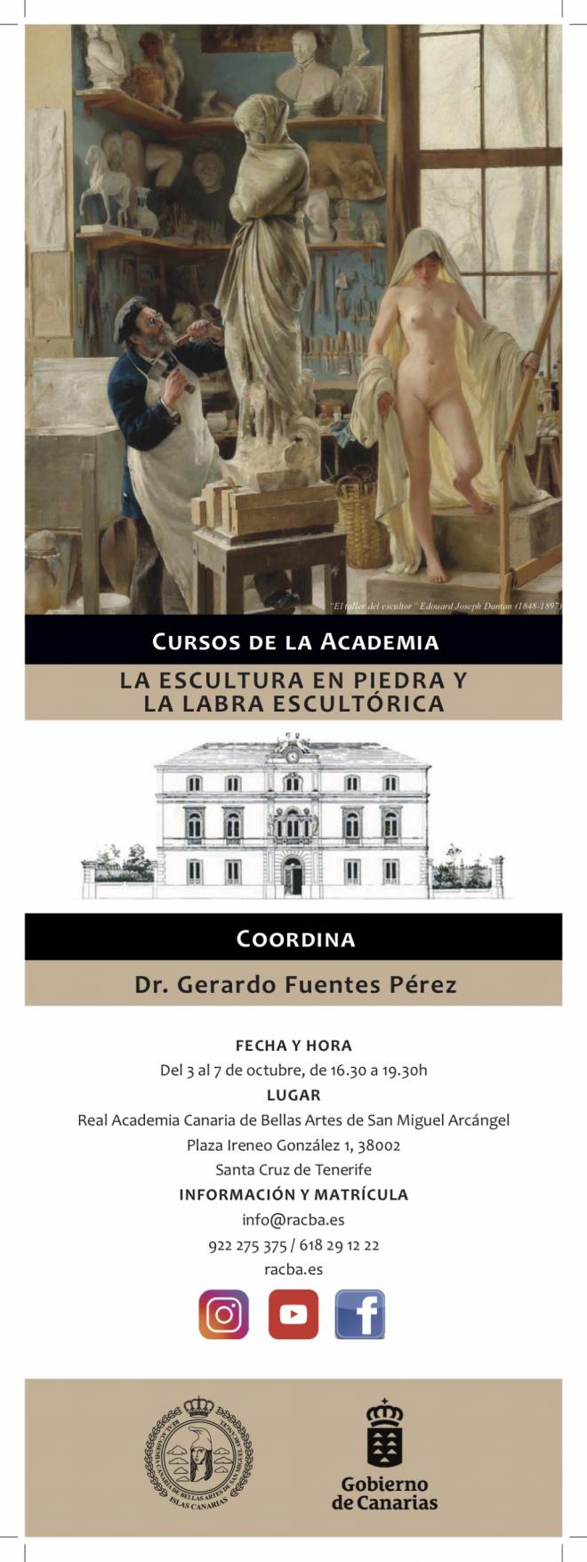 La Real Academia de Bellas Artes realiza el curso Escultura en piedra y labra escultórica