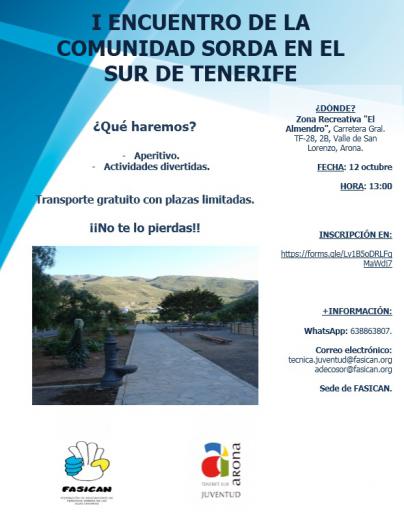 60 personas de Tenerife participarán en el primer Encuentro de la Comunidad Sorda de la Comarca Sur