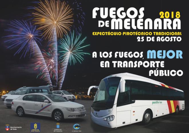 Global refuerza su servicio de guaguas este sábado con motivo de los Fuegos de Melenara