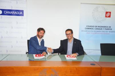 El Colegio de Ingenieros de Caminos, Canales y Puertos y Canaragua firman un convenio de colaboración para sus colegiados