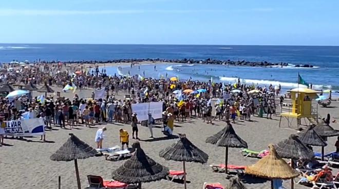 Protestas en Canarias contra el turismo masivo