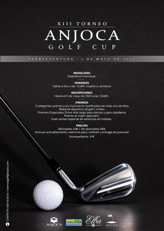 El Torneo ANJOCA Golf Cup superará en su nueva edición la participación de 2019
