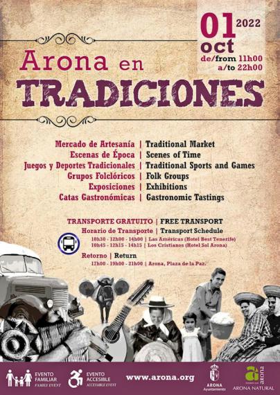 Arona en Tradiciones regresa a lo grande con las actuaciones de Taburiente, Taller Canario, ‘El Colorado’ y Los Sabandeños