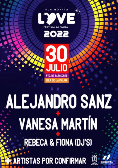 A la venta las entradas del macroconcierto del Love Festival, con Alejandro Sanz y Vanesa Mar-tín como primeros artistas confirmados