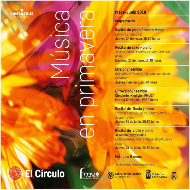 El ciclo Música en Primavera comienza en el Círculo de Bellas Artes de Tenerife