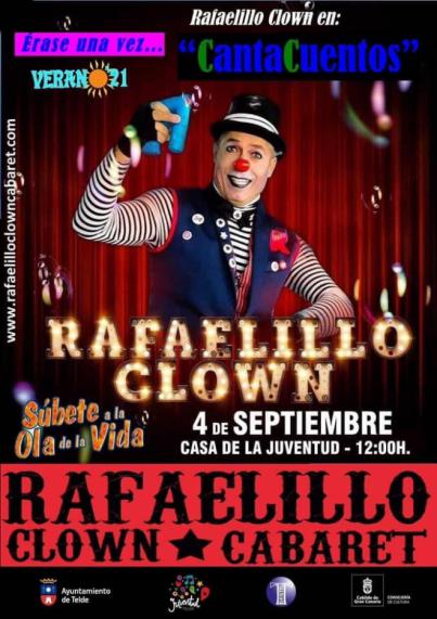 Rafaelillo Clown amenizará la mañana del próximo sábado a los más pequeños