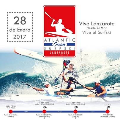 Piragüistas de élite mundial participan en la 'Atlantic Ocean Surfski Lanzarote'