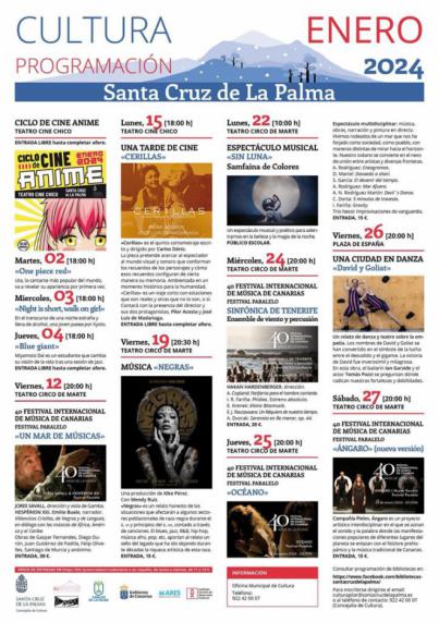 Cine, teatro, música y danza cartelera cultural de Santa Cruz de La Palma