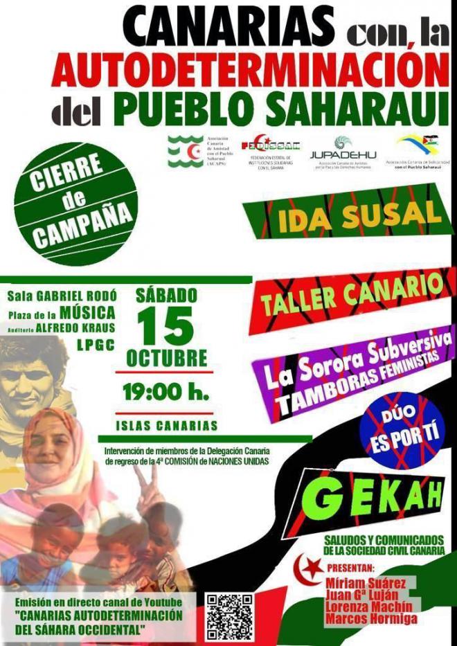 NC hace un llamamiento a la participación en el cierre de la campaña en favor de los derechos del pueblo saharaui