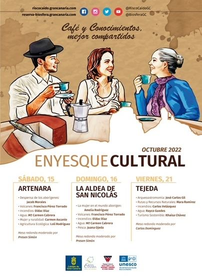La alimentación aborigen, el vulcanismo, el agua, los incendios y el papel de la mujer rural abren en Artenara los ‘Enyesques culturales’ del Cabildo