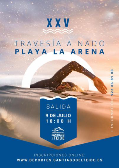 Cerca de 300 nadadores participarán este sábado en la XXV edición de la Travesía a Nado Playa de La Arena-Puerto de Santiago