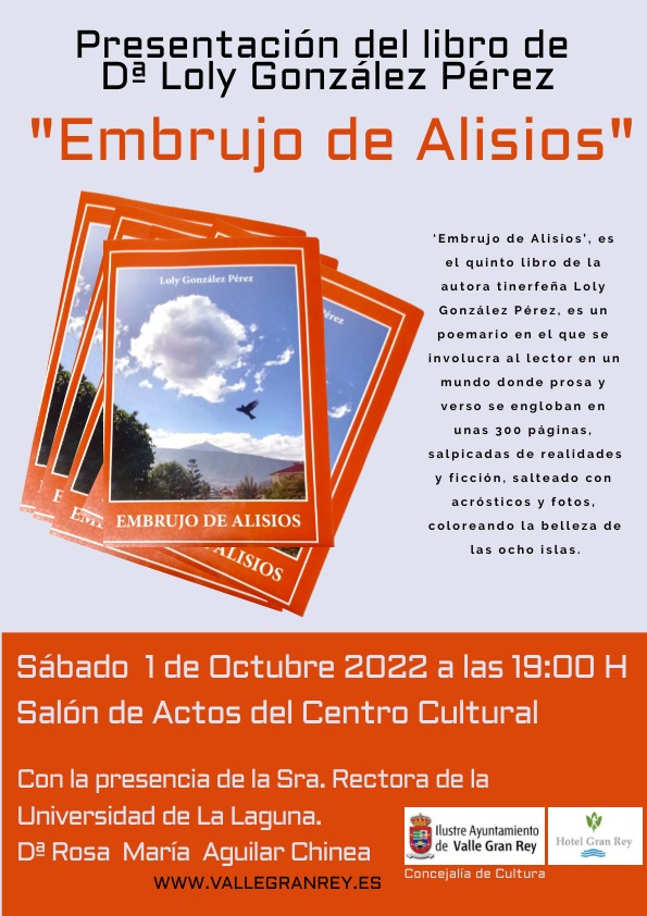 Valle Gran Rey acoge este sábado la presentación del libro “Embrujo de Alisios”