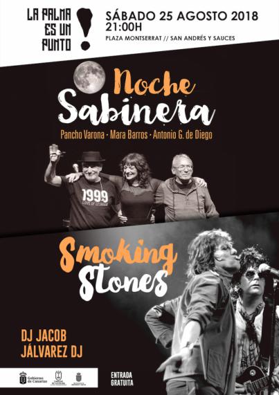 El ciclo ‘La Palma es un punto’ lleva este sábado a San Andrés y Sauces los conciertos tributo a Joaquín Sabina y Los Rolling Stones