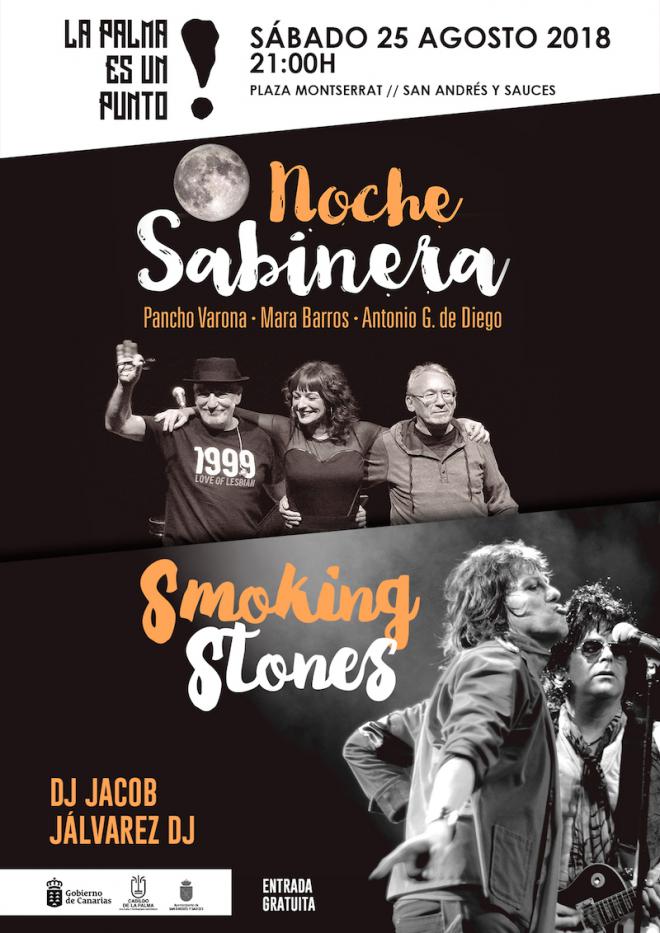 El ciclo ‘La Palma es un punto’ lleva este sábado a San Andrés y Sauces los conciertos tributo a Joaquín Sabina y Los Rolling Stones
