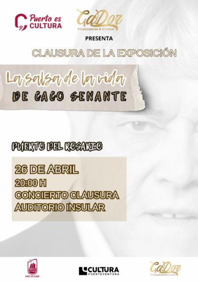 Caco Senante clausura la exposición ‘La salsa de la vida’ con un concierto en el Auditorio Insular