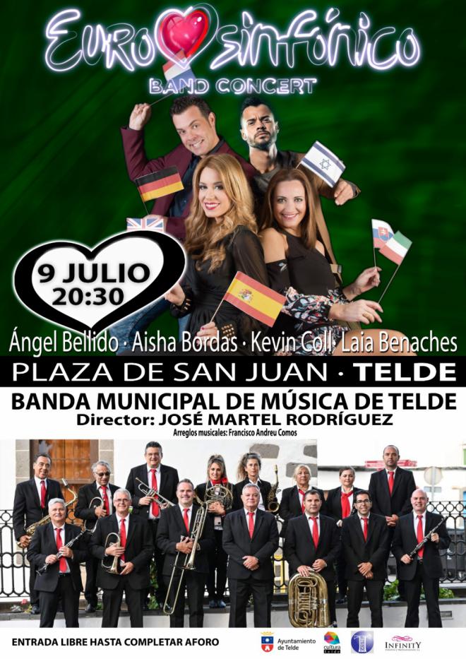 La Banda de Música de Telde ofrece un concierto sinfónico con las canciones más emblemáticas de Eurovisión