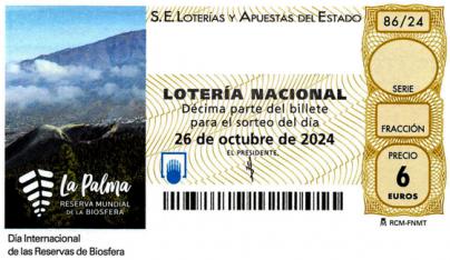 La Reserva de la Biosfera de La Palma en el sorteo de la Lotería Nacional