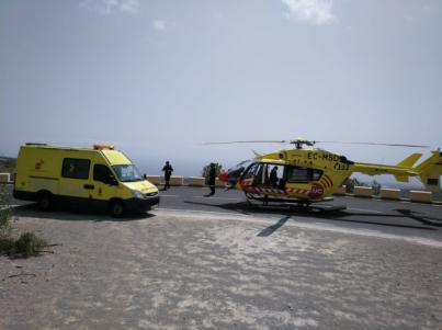 Dos varones heridos tras la colisión de dos motocicletas en Tenerife