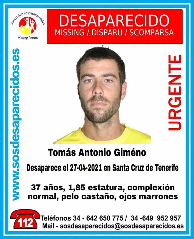 Desaparecido en Santa Cruz de Tenerife
