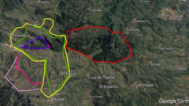 Los servicios de extinción trabajan ya en la zona de Tamadaba mientras continúan las evacuaciones preventivas