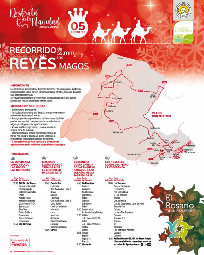 Los Reyes Magos volverán a recorrer todos los barrios de El Rosario este 5 de enero