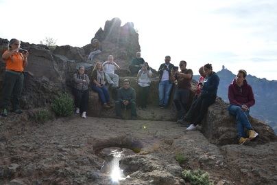 El sol señala el inicio del otoño en el marcador astronómico aborigen con fenómeno lumínico del Bentayga