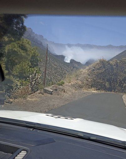 Se reactiva el incendio forestal en La Caldera de Taburiente