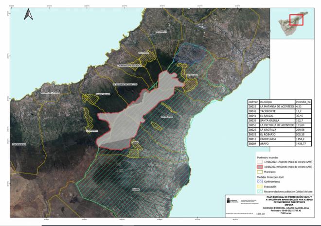 La noche ha sido tranquila y no ha sido necesario realizar nuevas evacuaciones