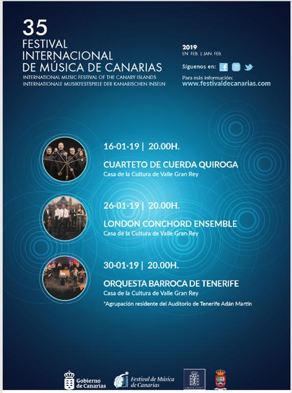 Valle Gran Rey acogerá el 35 Festival Internacional de Música de Canarias