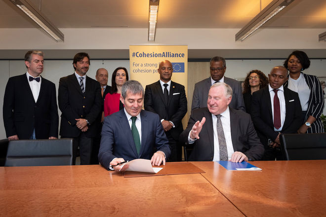 Fernando Clavijo firma en Bruselas “la Alianza de la Cohesión” en nombre de las RUP
